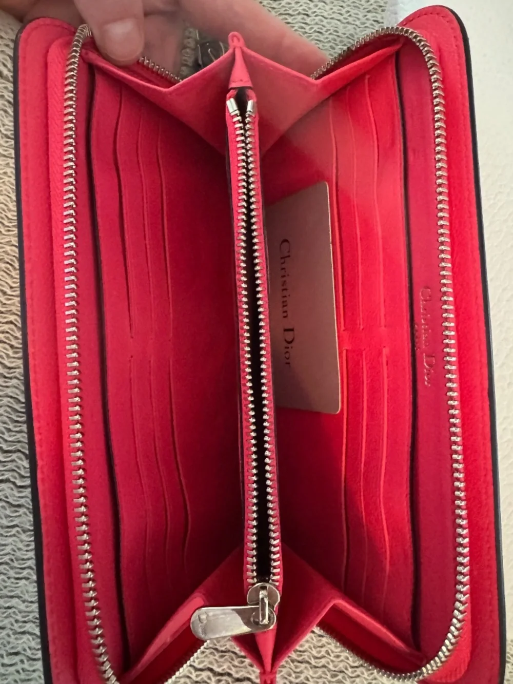 Dior full zip wallet
